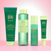 SuperBerry Cleansing Whip, Antioxidant Tonic, Antioxidant Mist and Roll-On AntioxifEYE Serum on pink background.