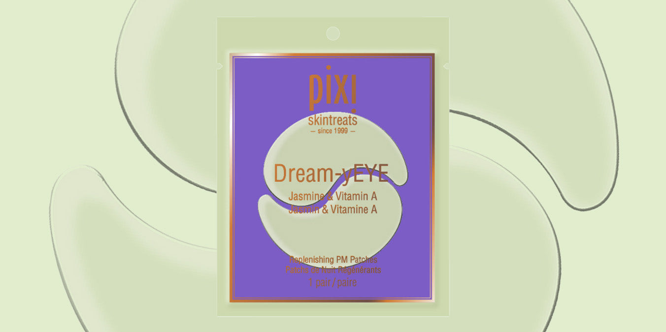 Pixi Dream-yEYE patch packaging on a light green background