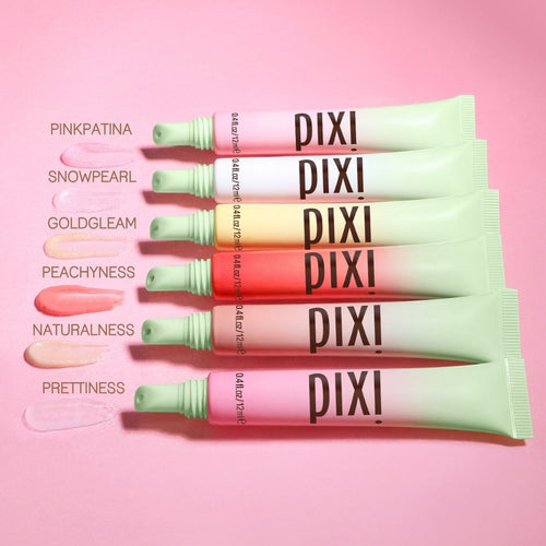 LipTone images including Shade names - PinkPatina, SnowPearl, GoldGleam, Peachyness, Naturalness, Prettiness view 2